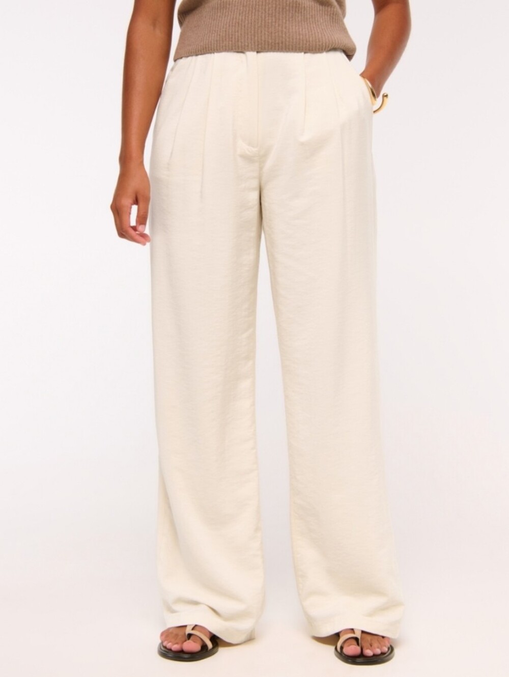 Abercrombie & Fitch Wide-leg Crepe Sloane Tailored Pants Size 29